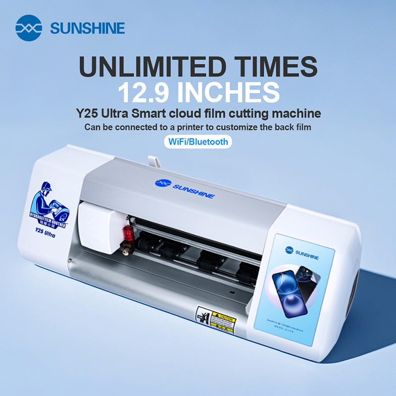 Screen Protector Cutter - SUNSHINE Y25 超無制限回スマートクラウドフィルム切断機 WiFi + Bluetooth、80