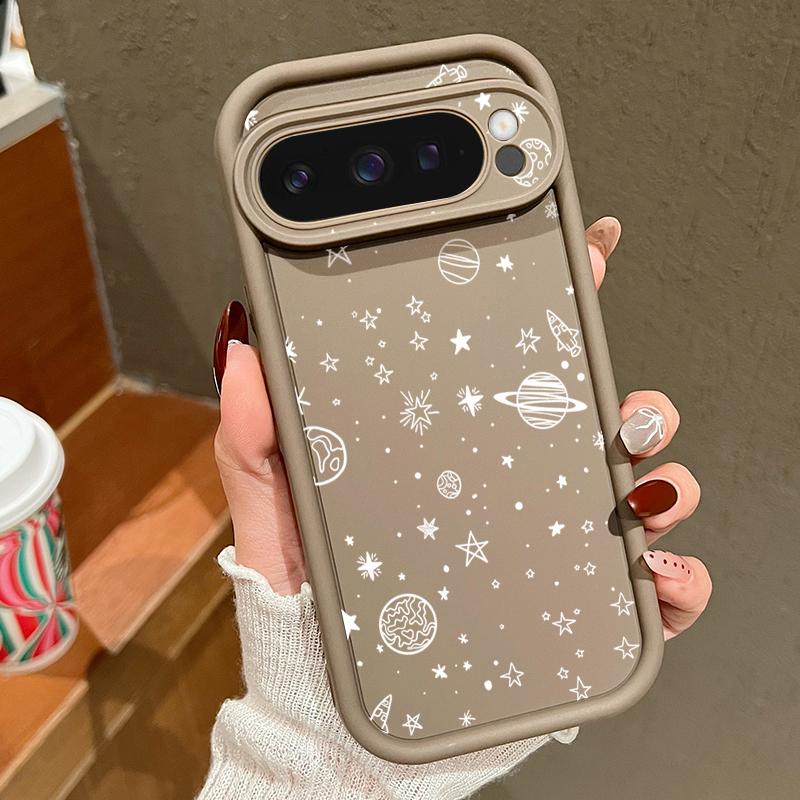 Google Pixel 8A - 輝く星月柄スマホケース Google Pixel 10 9 8