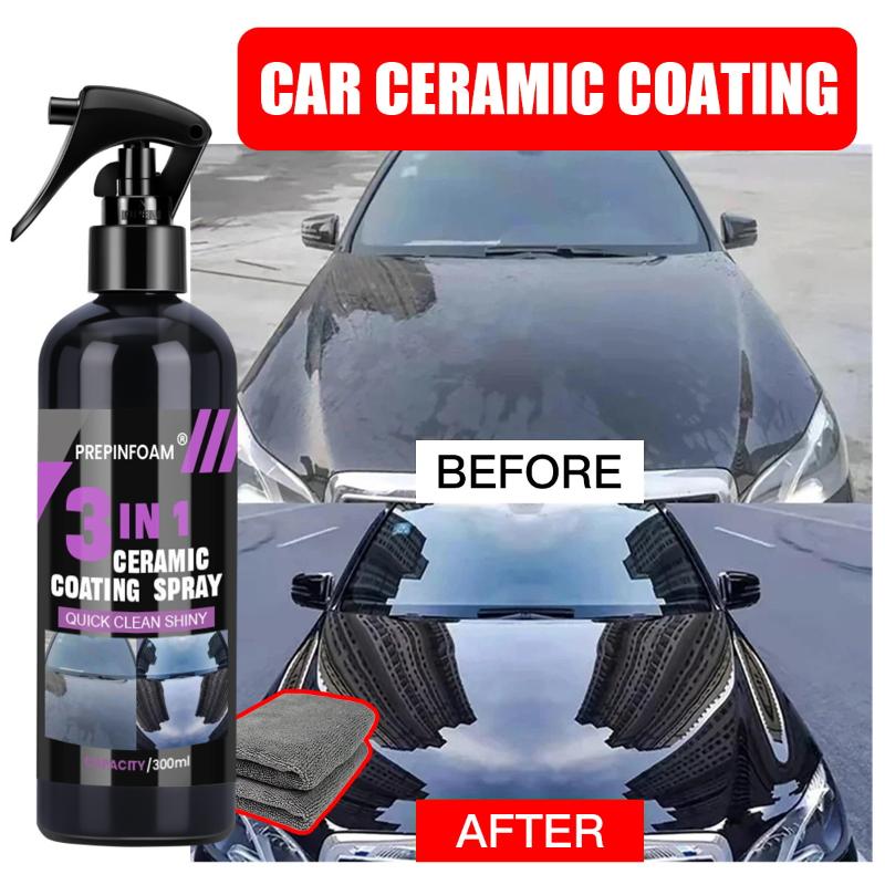 3in1カーセラミック液体コーティングスプレー ナノクリスタ - Nano Liquid Coating のレビューと価格