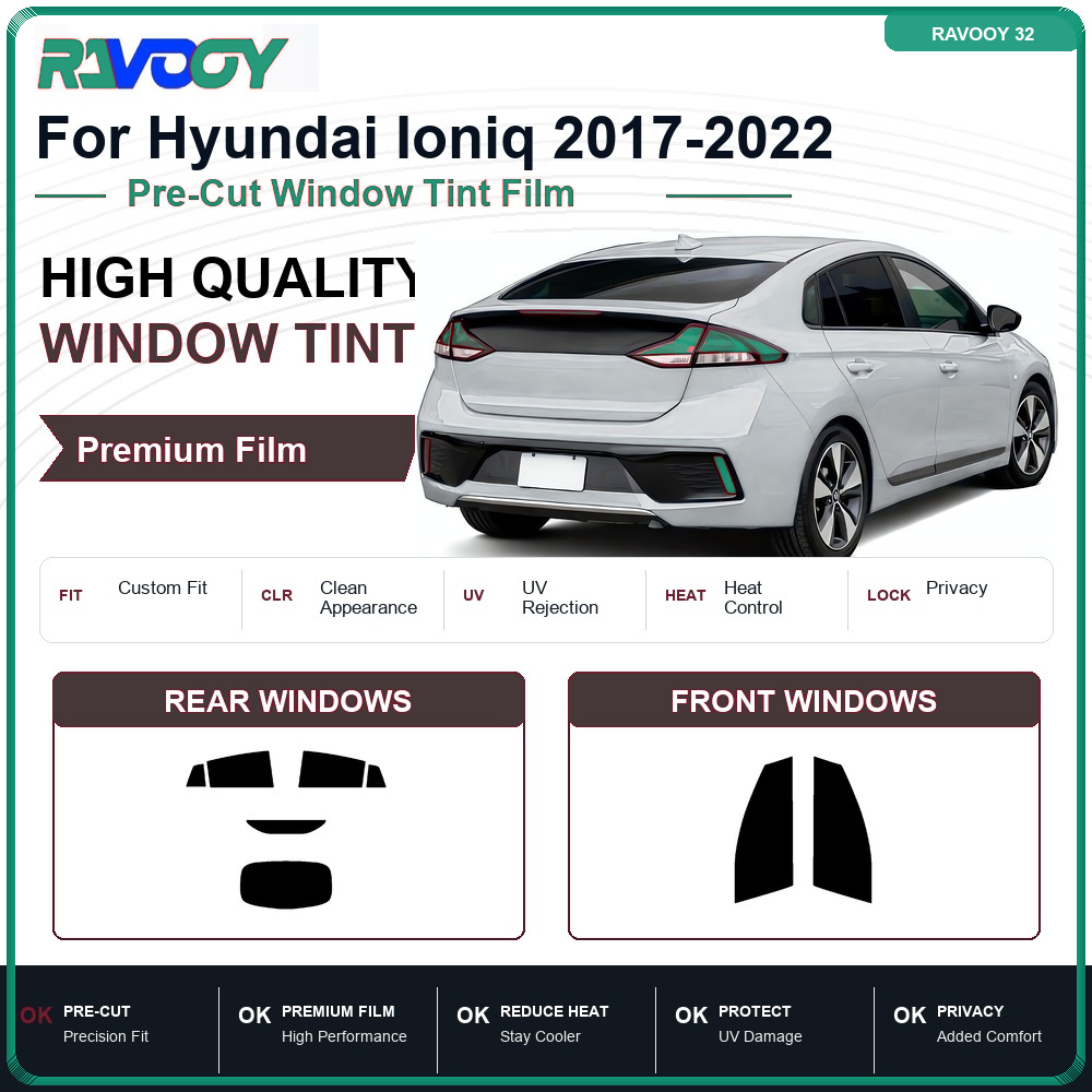 プレミアムプレカットウィンドウティント ヒュンダイアイオニッ - Privacy Screen Protector のレビューと価格